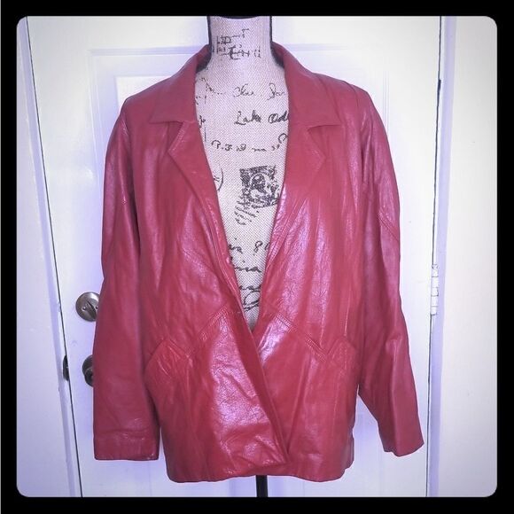 Switzers | Vintage Red Leather Jacket - Picture 1 of 8